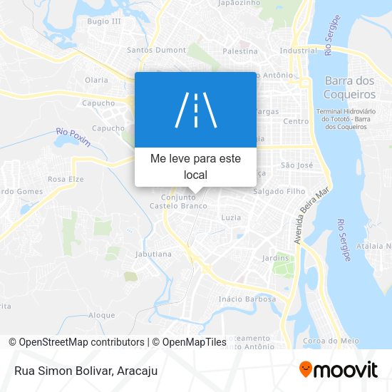 Rua Simon Bolivar mapa