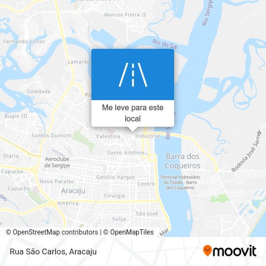 Rua São Carlos mapa