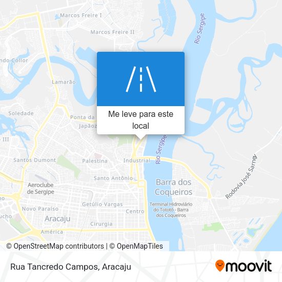 Rua Tancredo Campos mapa