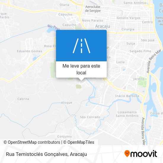Rua Temistoclés Gonçalves mapa