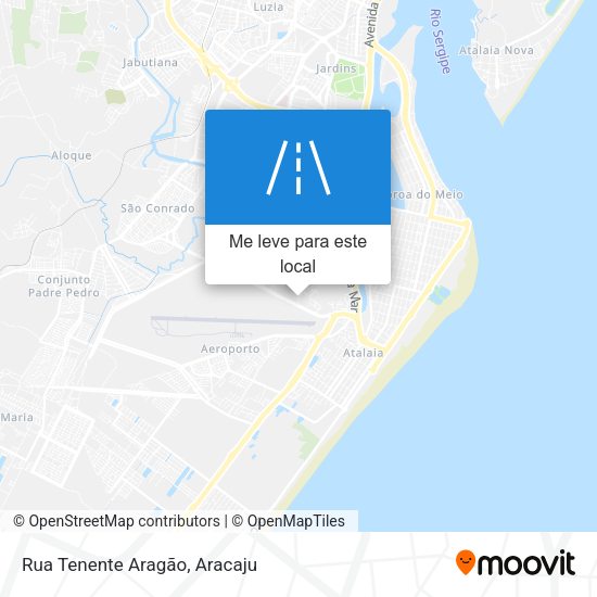 Rua Tenente Aragão mapa