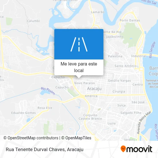 Rua Tenente Durval Chaves mapa