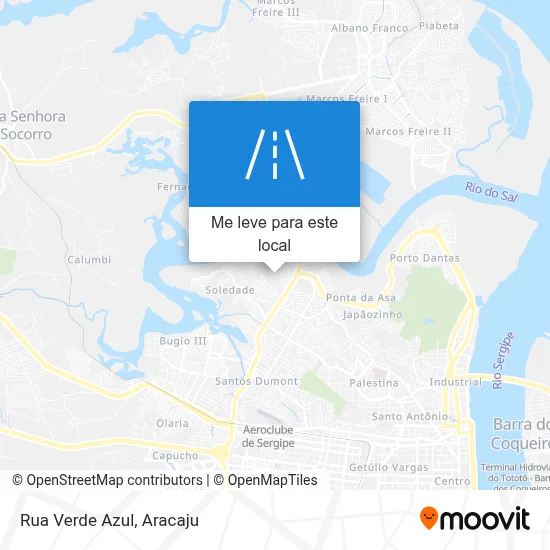 Rua Verde Azul mapa