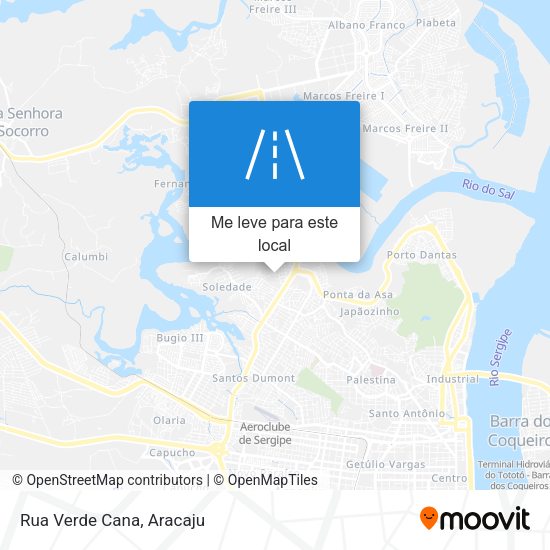 Rua Verde Cana mapa