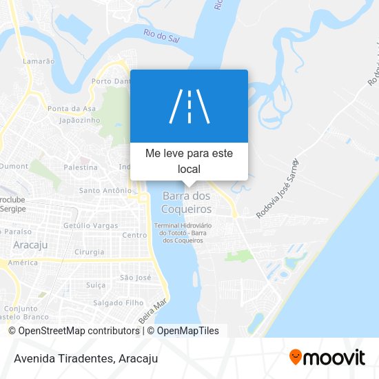 Avenida Tiradentes mapa