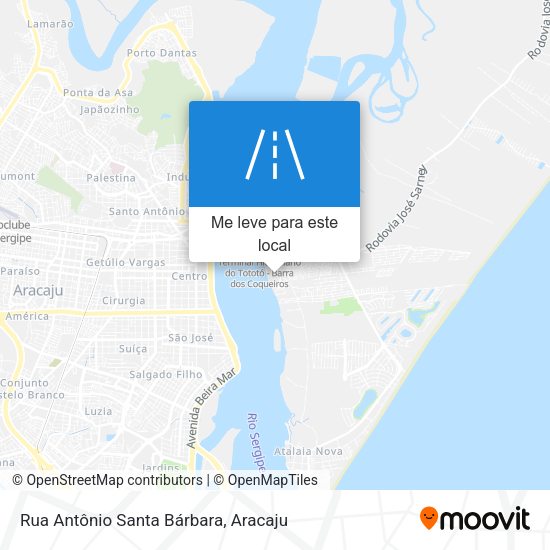 Rua Antônio Santa Bárbara mapa