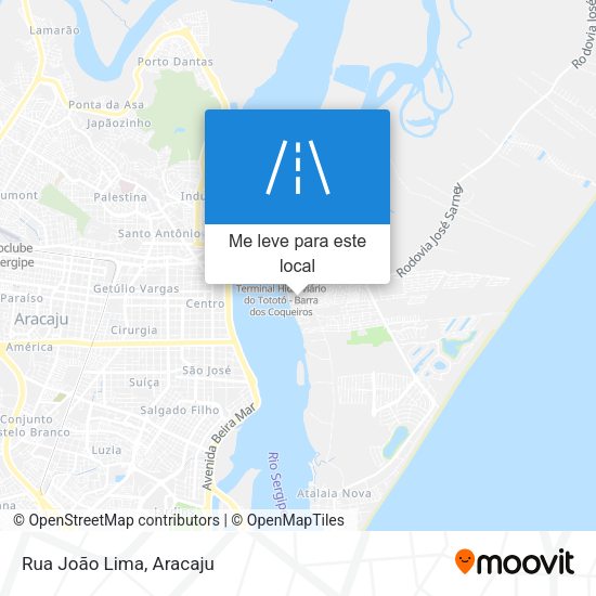Rua João Lima mapa