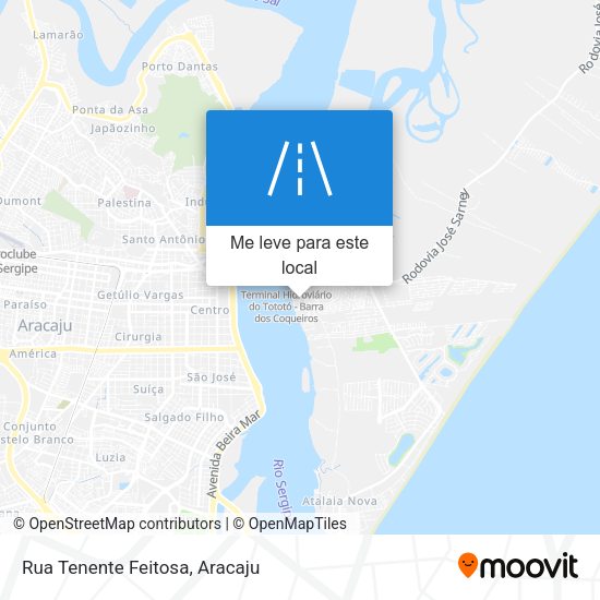 Rua Tenente Feitosa mapa