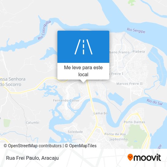 Rua Frei Paulo mapa
