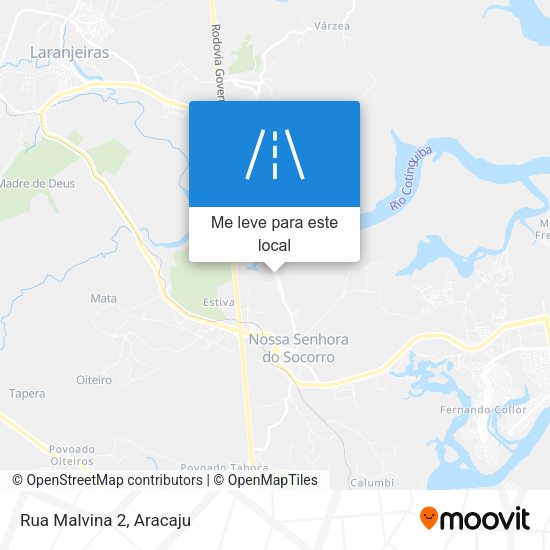 Rua Malvina 2 mapa