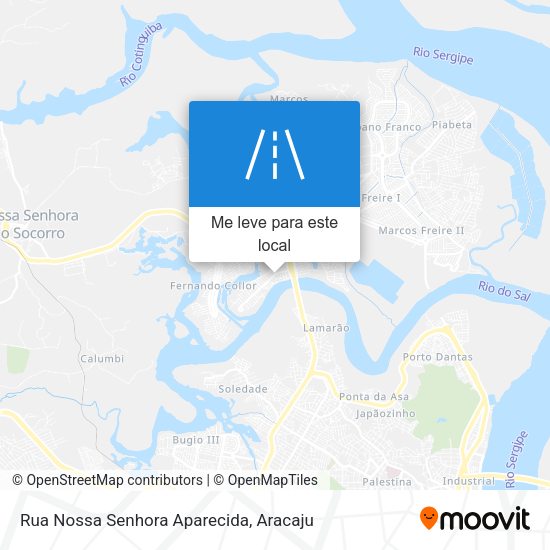 Rua Nossa Senhora Aparecida mapa