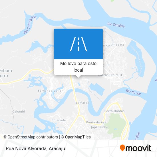 Rua Nova Alvorada mapa