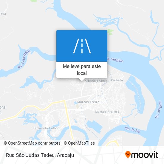 Rua São Judas Tadeu mapa