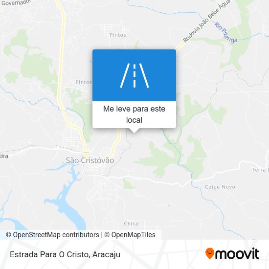 Estrada Para O Cristo mapa