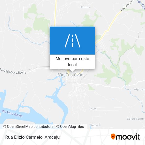 Rua Elizio Carmelo mapa