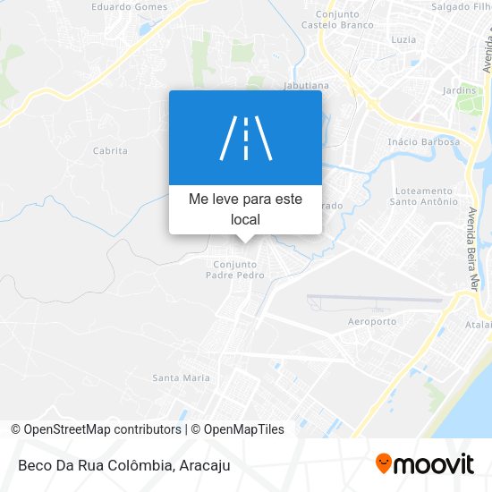 Beco Da Rua Colômbia mapa