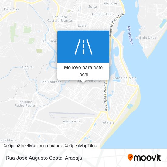 Rua José Augusto Costa mapa