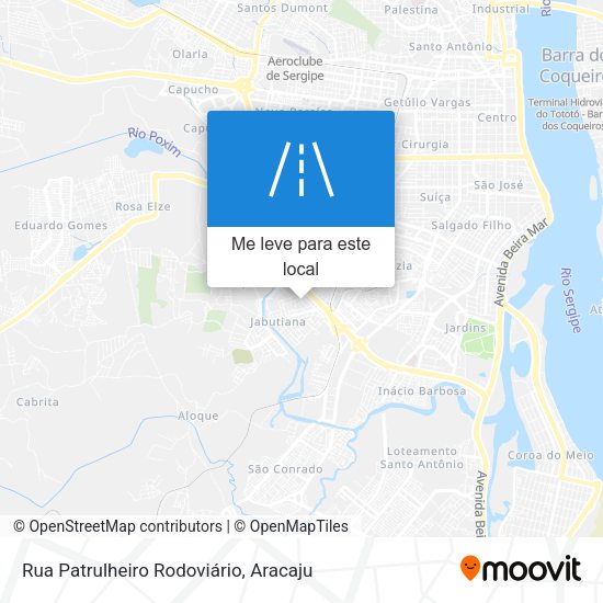 Rua Patrulheiro Rodoviário mapa