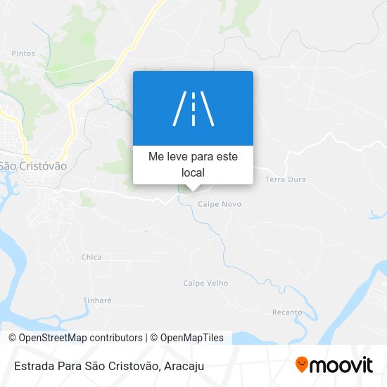 Estrada Para São Cristovão mapa