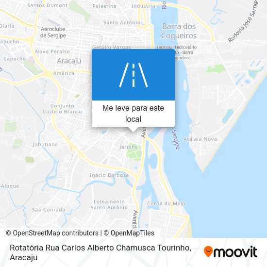 Rotatória Rua Carlos Alberto Chamusca Tourinho mapa