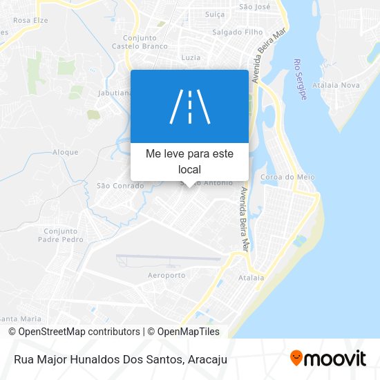 Rua Major Hunaldos Dos Santos mapa