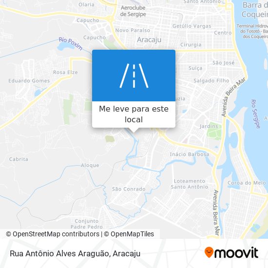 Rua Antônio Alves Araguão mapa