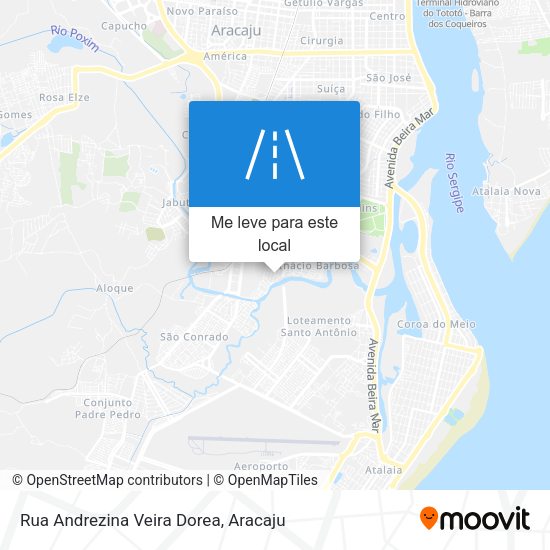 Rua Andrezina Veira Dorea mapa