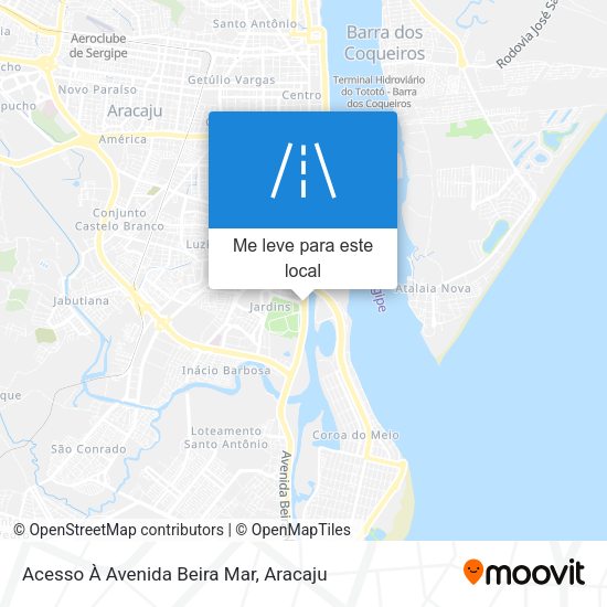 Acesso À Avenida Beira Mar mapa