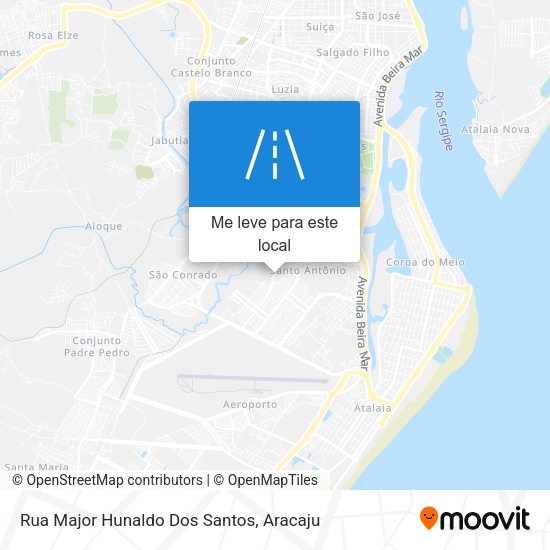 Rua Major Hunaldo Dos Santos mapa