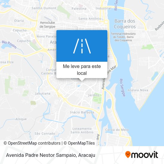 Avenida Padre Nestor Sampaio mapa