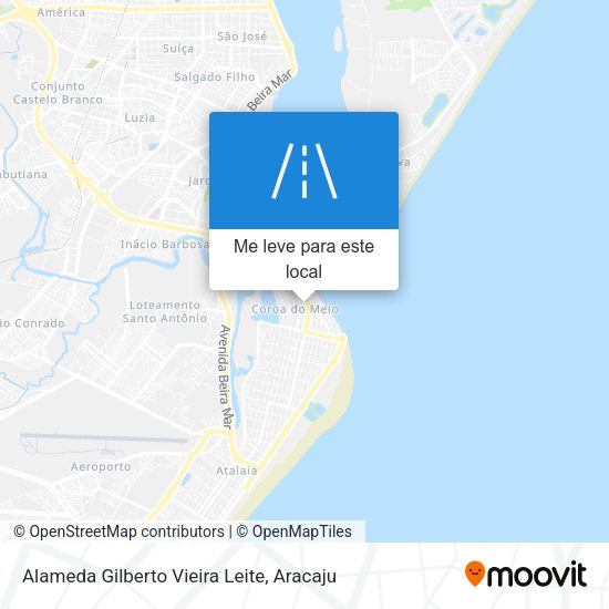 Alameda Gilberto Vieira Leite mapa