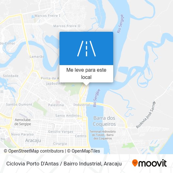 Ciclovia Porto D'Antas / Bairro Industrial mapa