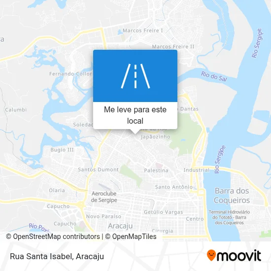 Rua Santa Isabel mapa