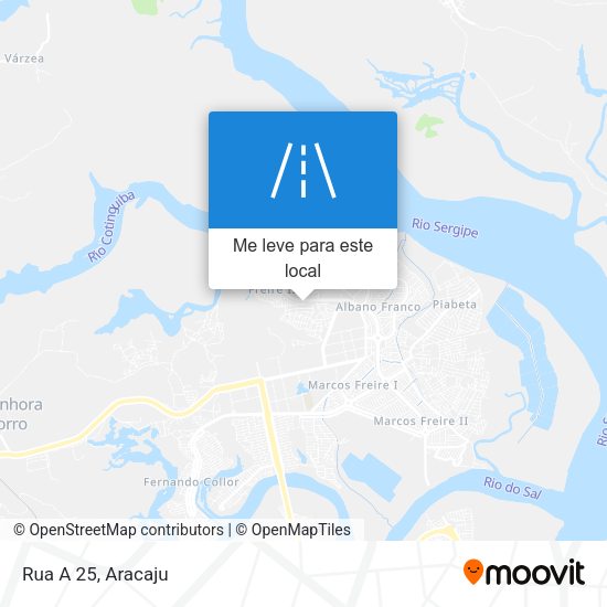 Rua A 25 mapa