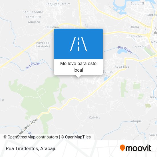 Rua Tiradentes mapa