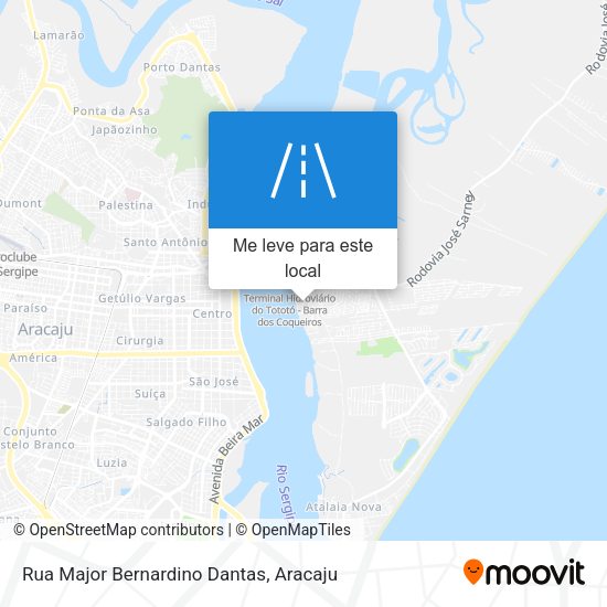 Rua Major Bernardino Dantas mapa