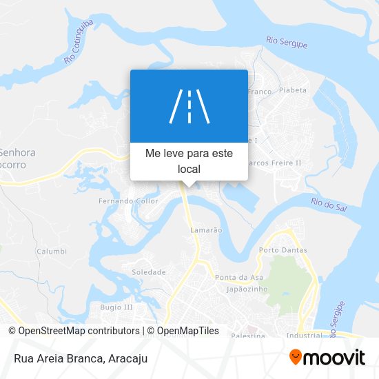 Rua Areia Branca mapa