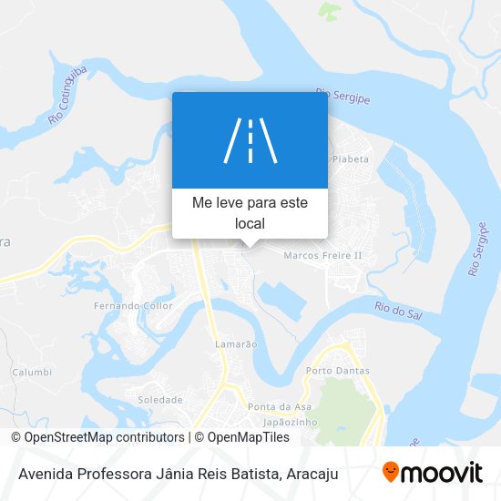 Avenida Professora Jânia Reis Batista mapa