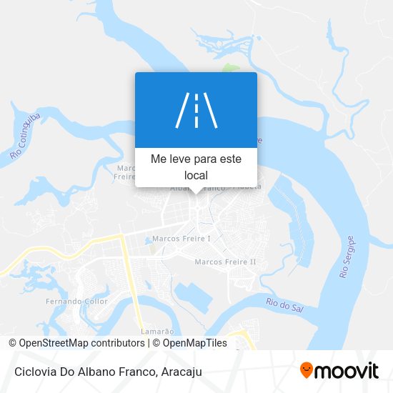 Ciclovia Do Albano Franco mapa