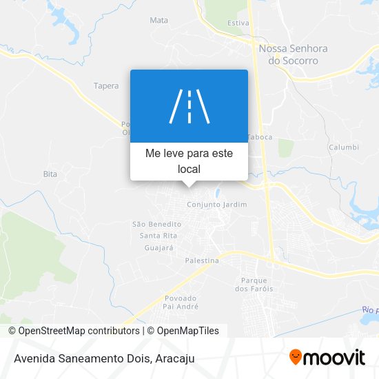 Avenida Saneamento Dois mapa