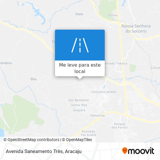 Avenida Saneamento Três mapa