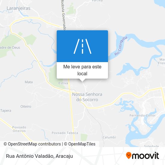 Rua Antônio Valadão mapa