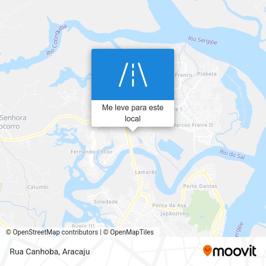 Rua Canhoba mapa