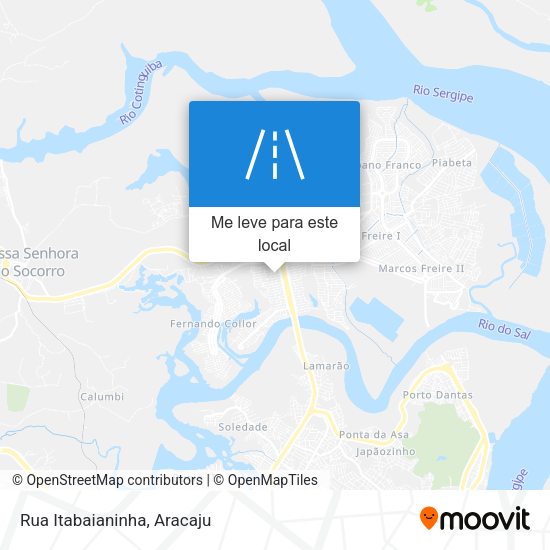 Rua Itabaianinha mapa