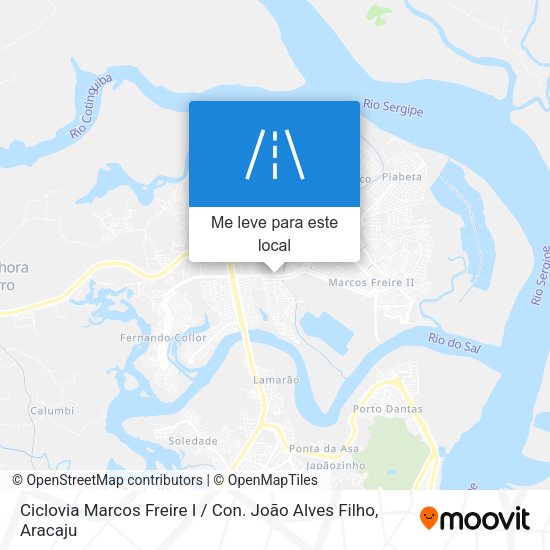 Ciclovia Marcos Freire I / Con. João Alves Filho mapa