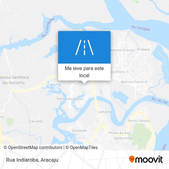 Rua Indiaroba mapa