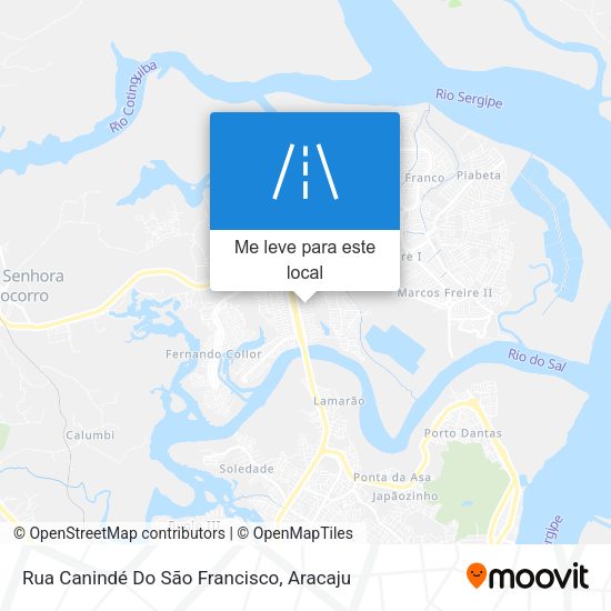 Rua Canindé Do São Francisco mapa