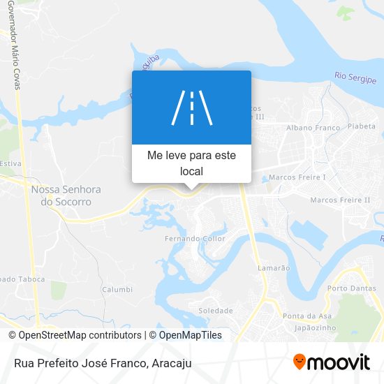 Rua Prefeito José Franco mapa