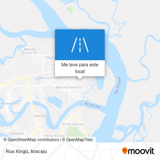 Rua Xingú mapa