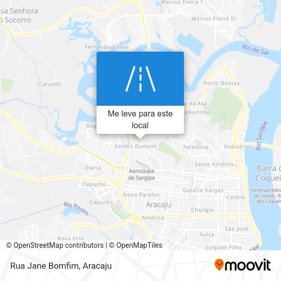 Rua Jane Bomfim mapa